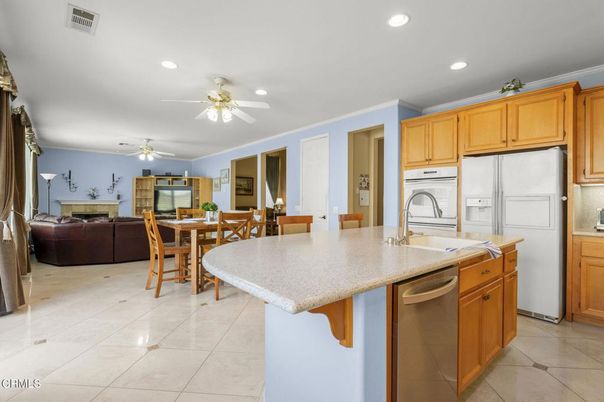 Dining room, Interior, Kitchen, Living room, Recessed Lighting