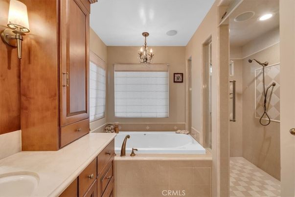Bathroom, Chandelier, Interior, Recessed Lighting
