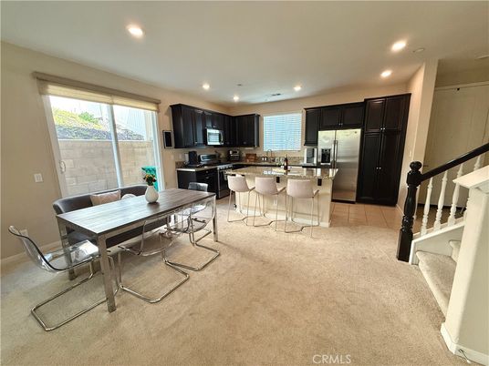 Dining room, Interior, Kitchen, Recessed Lighting, Stainless Steel Appliances