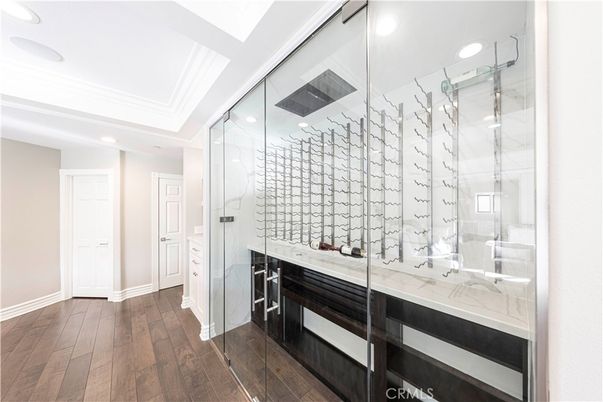 Interior, Recessed Lighting, Wine Storage, Wood Texture Flooring