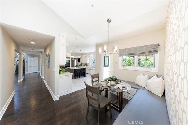 Dining room, Interior, Kitchen, Living room, Pendant Lights, Recessed Lighting, Wood Texture Flooring