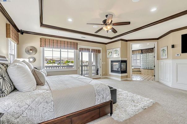 Bedroom, Fireplace, Interior, Recessed Lighting