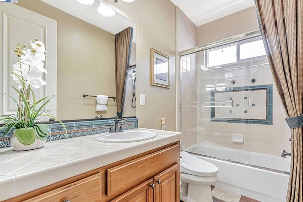 Bathroom, Glass Shower, Interior, Tile Countertops