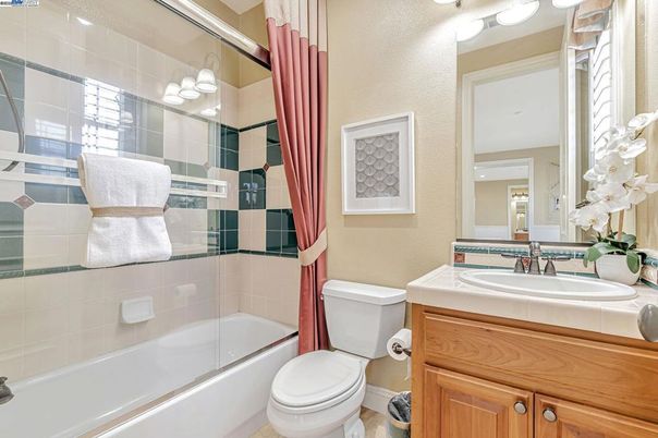Bathroom, Glass Shower, Interior, Tile Countertops
