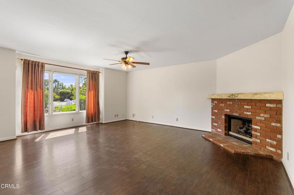 Empty room, Fireplace, Interior, Wood Texture Flooring