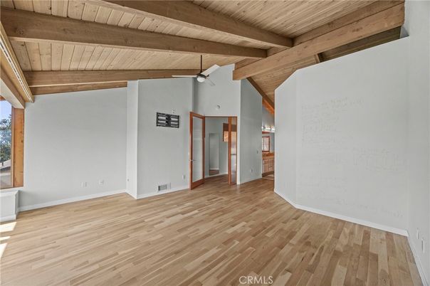 Empty room, Interior, Wooden Beams, Wooden Ceilings, Wood Texture Flooring
