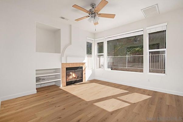 Empty room, Fireplace, Interior, Wood Texture Flooring