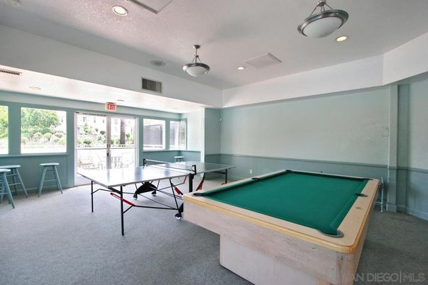 Billiard Table, Game Room, Interior, Pendant Lights, Recessed Lighting