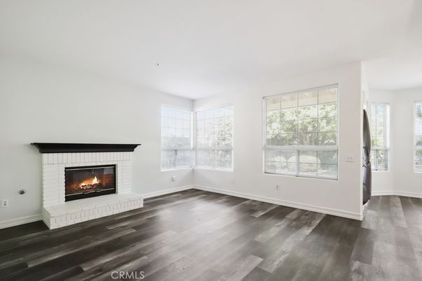 Empty room, Fireplace, Interior, Wood Texture Flooring