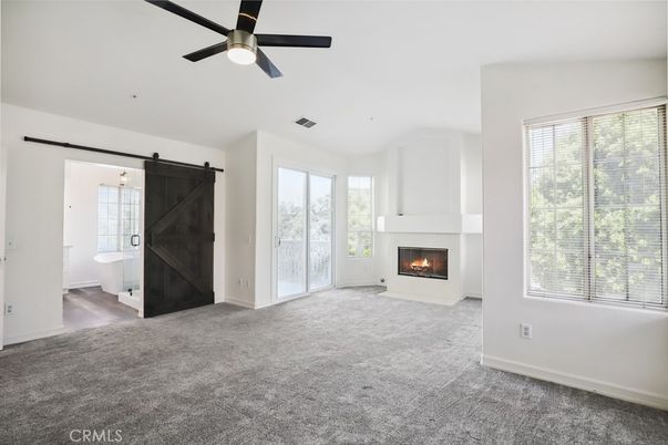 Empty room, Fireplace, Interior