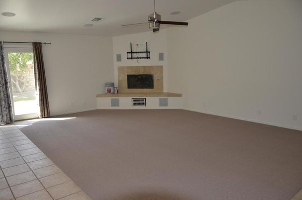 Empty room, Fireplace, Interior, Recessed Lighting