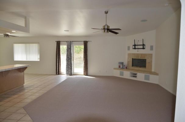 Empty room, Fireplace, Interior, Recessed Lighting