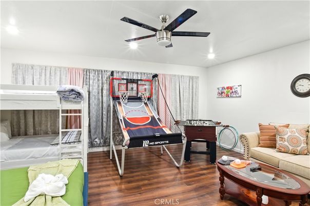 Game Room, Interior, Recessed Lighting, Wood Texture Flooring