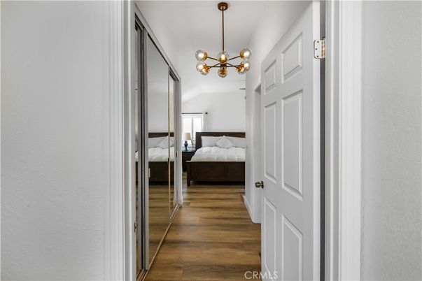 Bedroom, Interior, Pendant Lights, Wood Texture Flooring