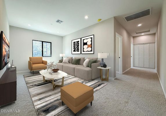 Interior, Living room, Recessed Lighting