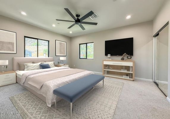 Bedroom, Interior, Recessed Lighting