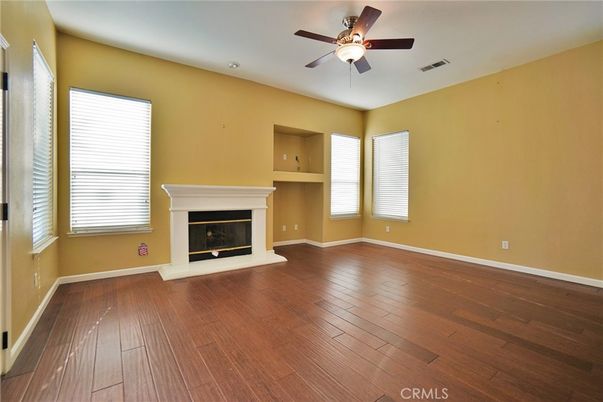 Empty room, Fireplace, Interior, Wood Texture Flooring