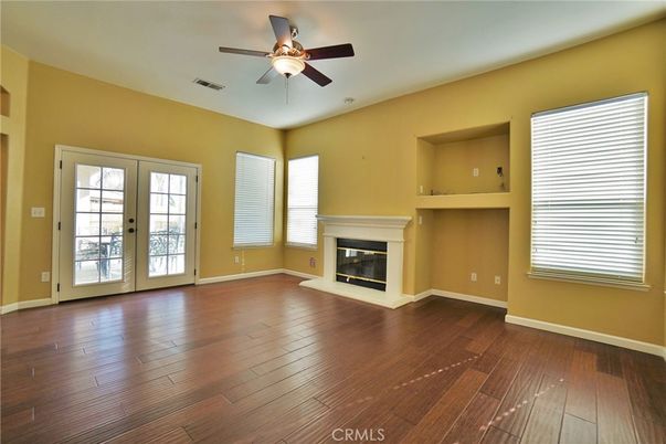 Empty room, Fireplace, Interior, Wood Texture Flooring