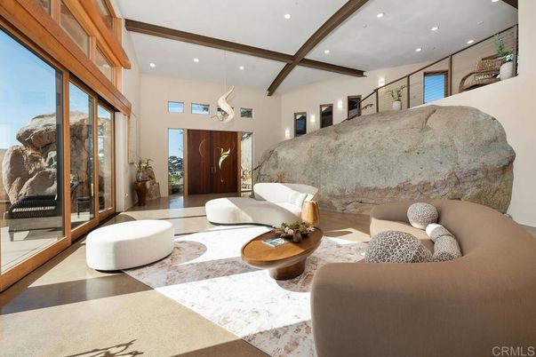 Interior, Living room, Recessed Lighting, Wooden Beams