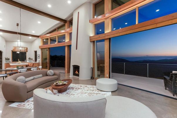 Dining room, Fireplace, Interior, Living room, Pendant Lights, Recessed Lighting