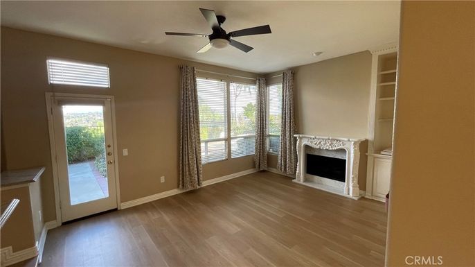 Empty room, Fireplace, Interior, Wood Texture Flooring