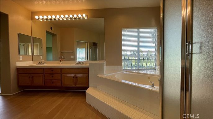 Bathroom, Dual Sink Vanities, Interior, Wood Texture Flooring