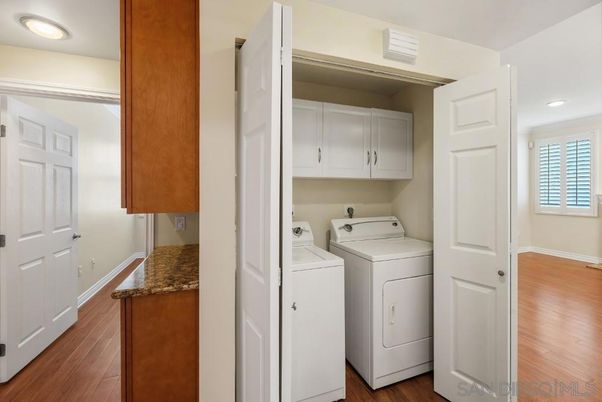 Interior, Recessed Lighting, Utility Closets, Washer, Wood Texture Flooring
