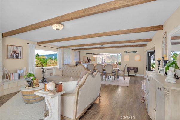 Dining room, Interior, Living room, Wooden Beams, Wood Texture Flooring