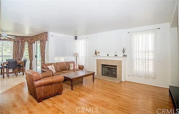 Dining room, Fireplace, Interior, Living room, Wood Texture Flooring