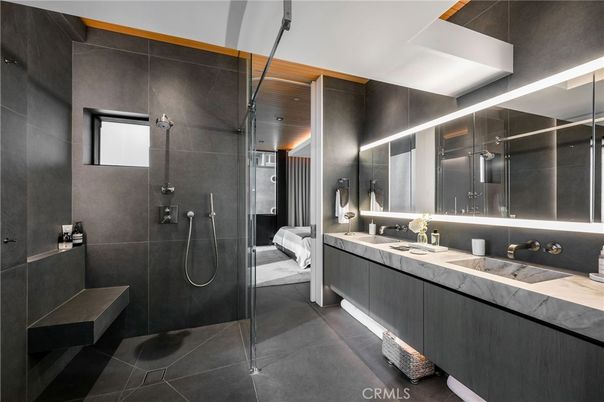 Bathroom, Dual Sink Vanities, Glass Shower, Interior