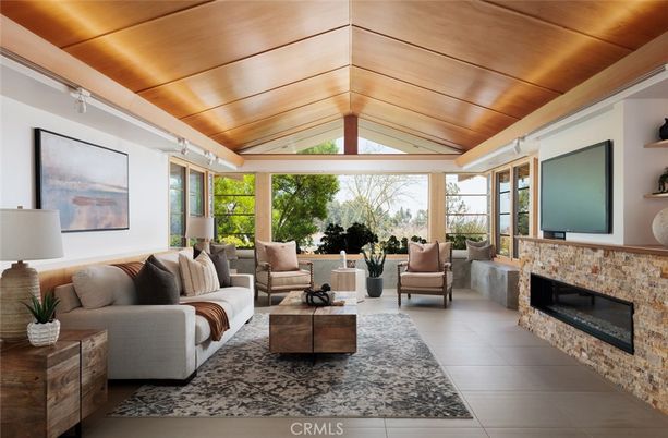 Fireplace, Interior, Living room, Wooden Ceilings