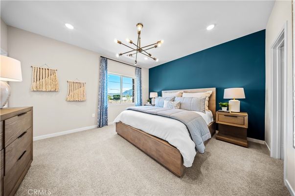 Bedroom, Interior, Pendant Lights, Recessed Lighting