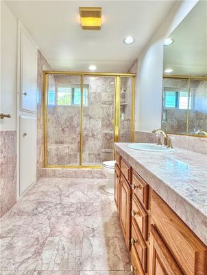 Bathroom, Glass Shower, Interior, Marble, Recessed Lighting