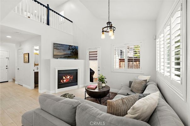 Fireplace, Interior, Living room, Pendant Lights, Recessed Lighting