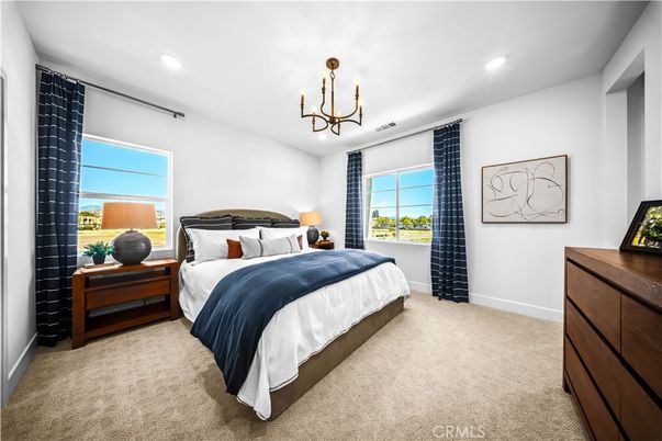 Bedroom, Chandelier, Interior, Recessed Lighting