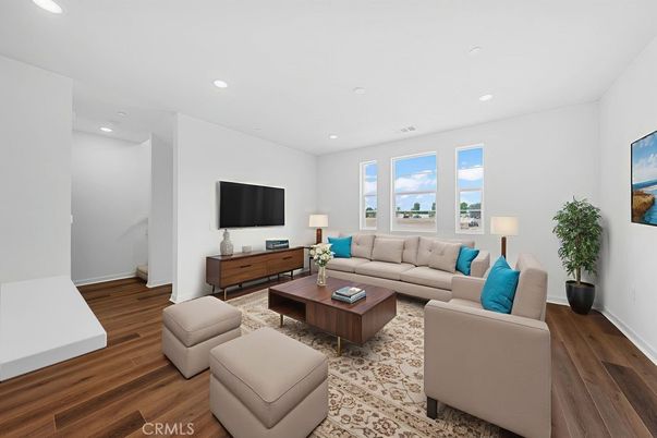 Interior, Living room, Recessed Lighting, Water, Wood Texture Flooring