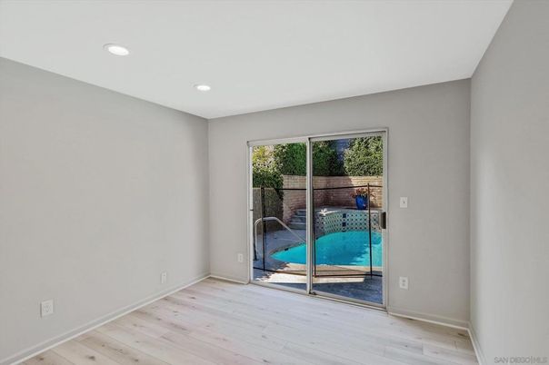 Interior, Pool, Recessed Lighting, Wood Texture Flooring