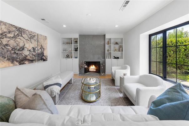 Fireplace, Interior, Living room, Recessed Lighting