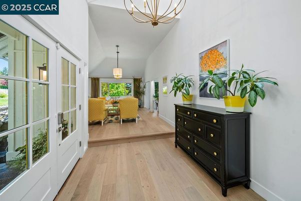 Chandelier, Dining room, Interior, Pendant Lights, Wood Texture Flooring