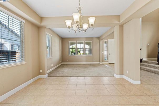Chandelier, Empty room, Interior