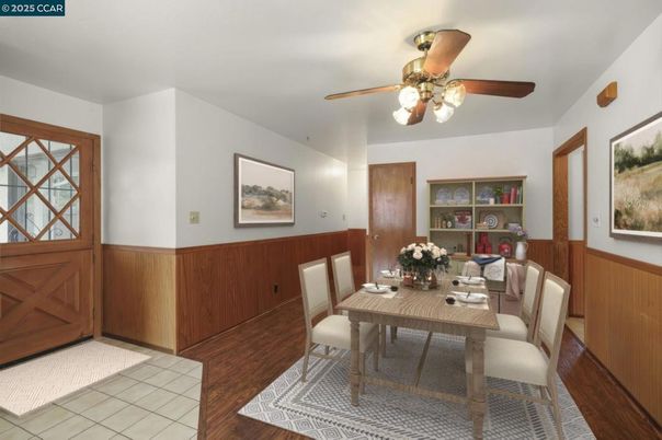 Dining room, Interior, Wood Texture Flooring