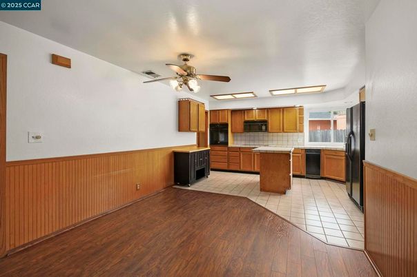 Interior, Kitchen, Wood Texture Flooring