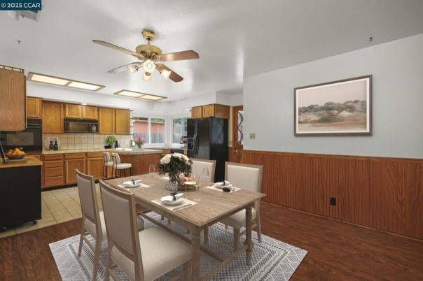 Dining room, Interior, Kitchen, Wood Texture Flooring