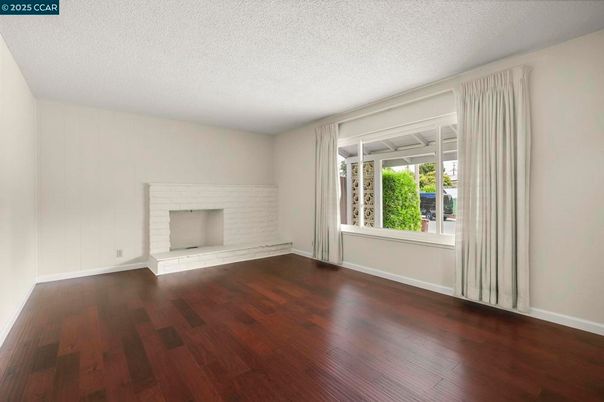 Empty room, Fireplace, Interior, Wood Texture Flooring