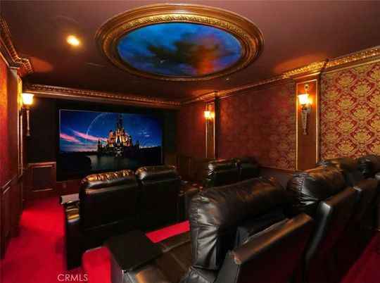 Home Theatre Room, Interior, Projection Screen, Recessed Lighting, Theatre Room