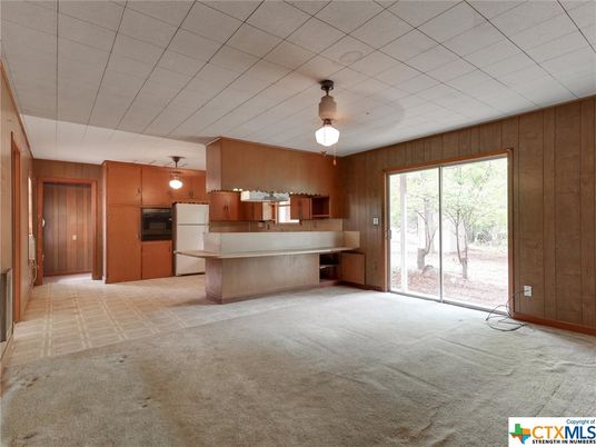 Empty room, Interior, Kitchen, Wooden Walls