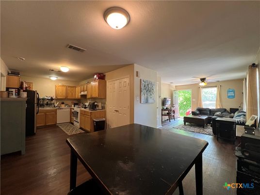 Interior, Kitchen, Living room, Wood Texture Flooring