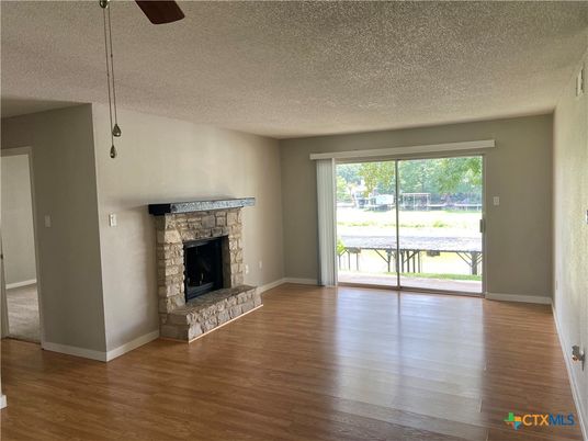 Empty room, Fireplace, Interior, Wood Texture Flooring