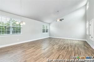 Empty room, Interior, Pendant Lights, Wood Texture Flooring