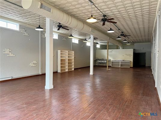 Empty room, Interior, Pendant Lights, Wood Texture Flooring